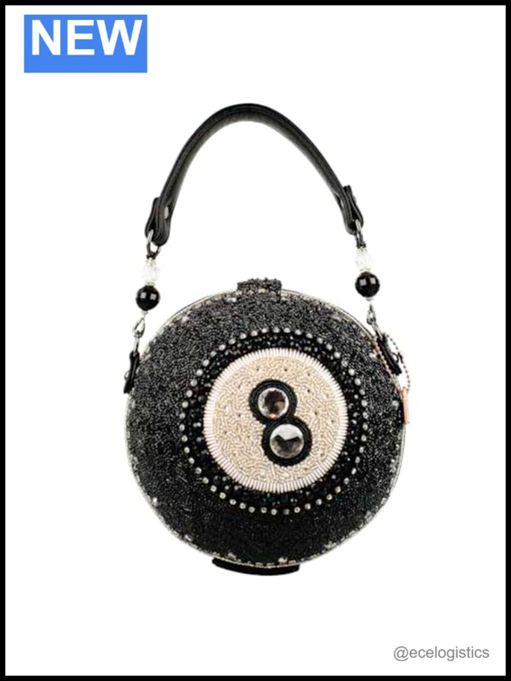 Beaded Billiards Top Handle Bag | Magnetic Closure | Evening Handbag